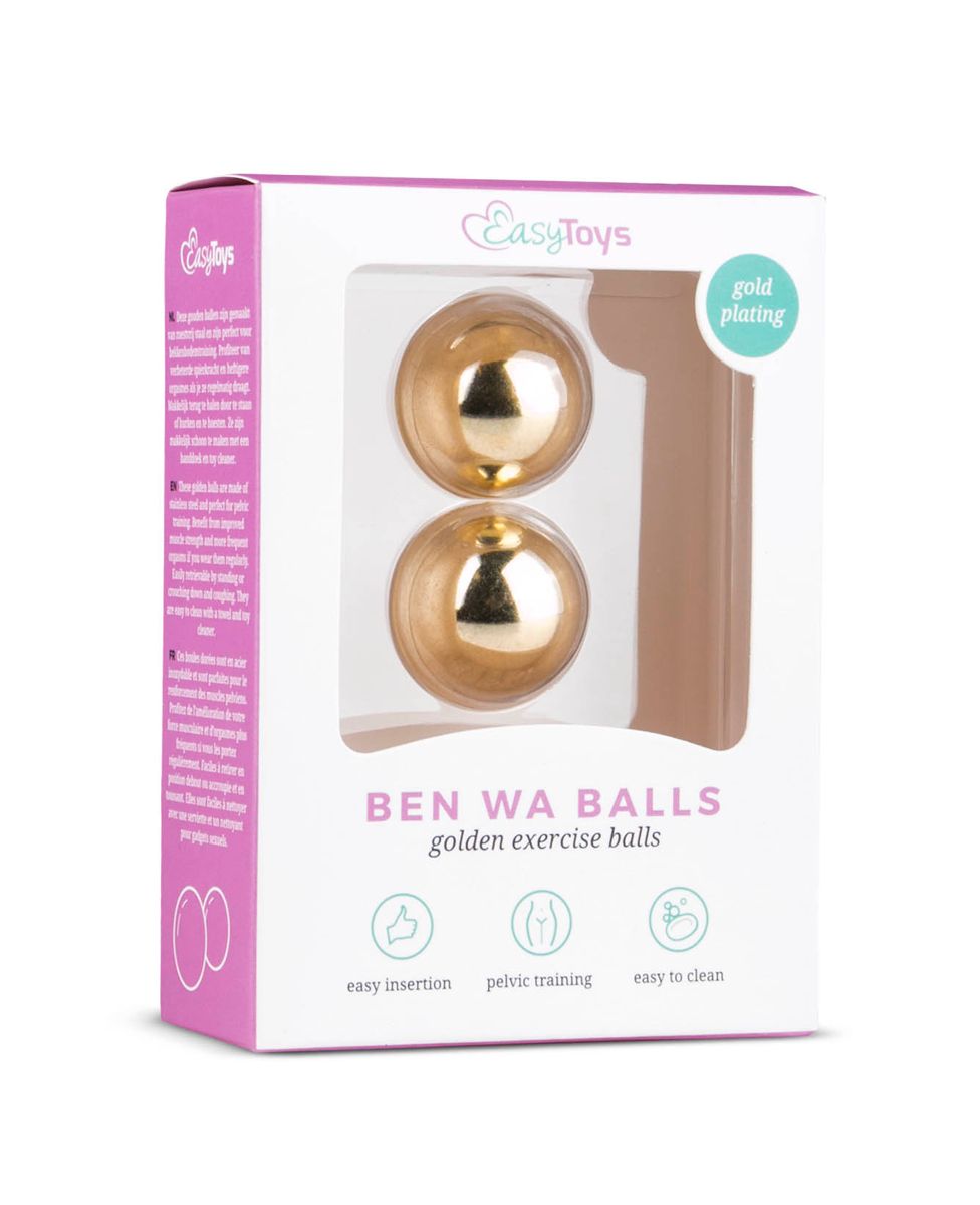 Gold ben wa balls - 25mm