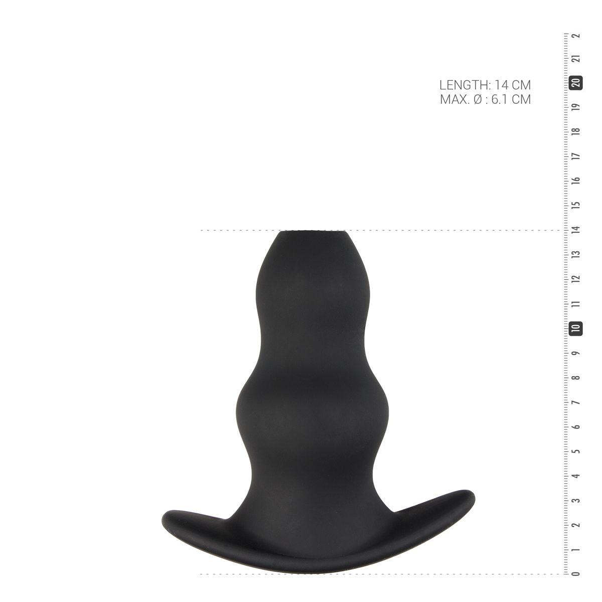 Hollow Silicone Butt Plug - Medium