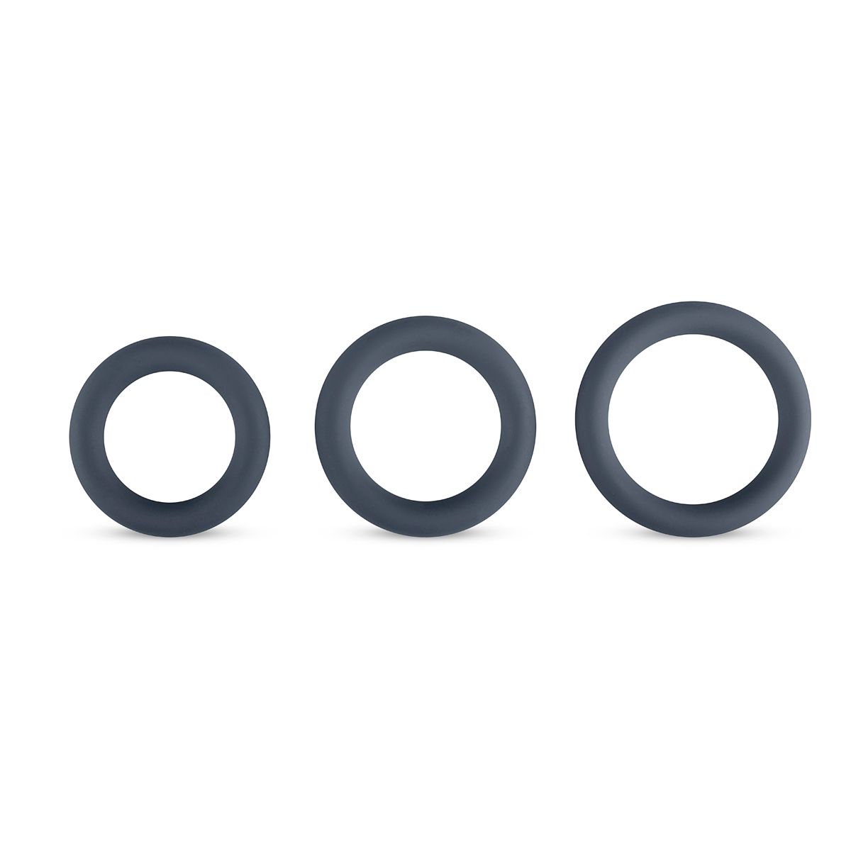 Boners 3-Piece Cock Ring Set - Grey