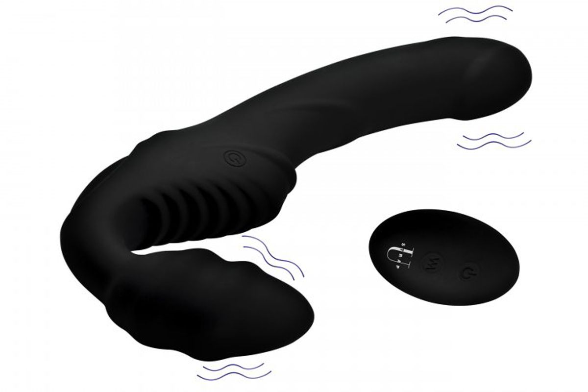 Pro Rider Strapless Strap-on Vibrator - Black