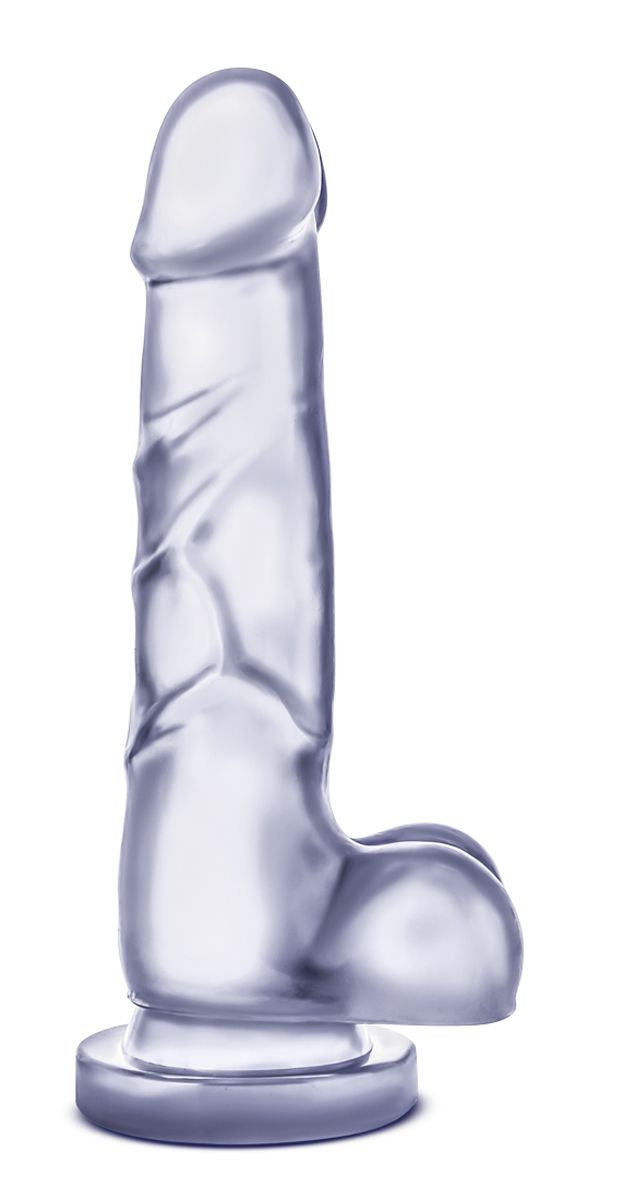 B Yours Sweet 'N Hard Dildo With Balls - Clear