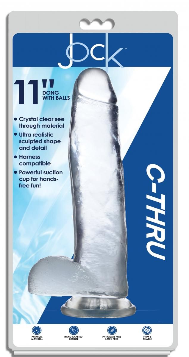 Jock C-Thru Transparante Dildo - 31 cm