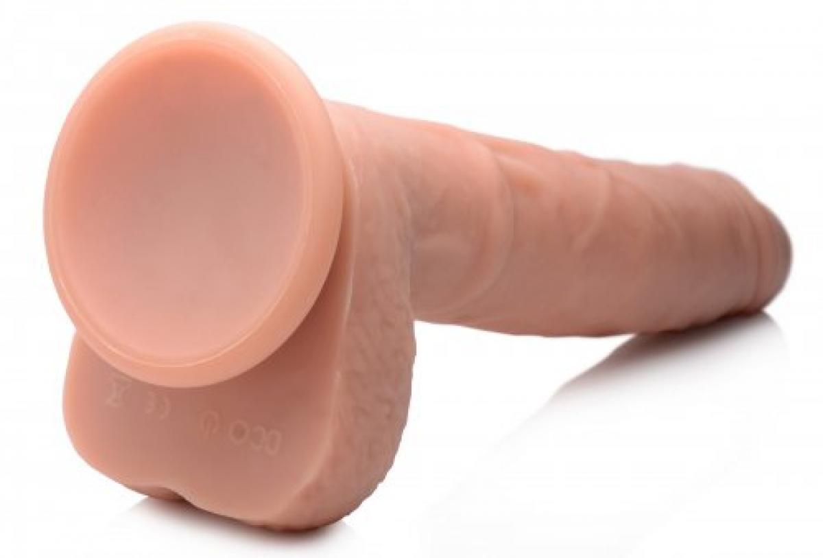 Vibrating & Thrusting XL Dildo with Suction Cup and Balls