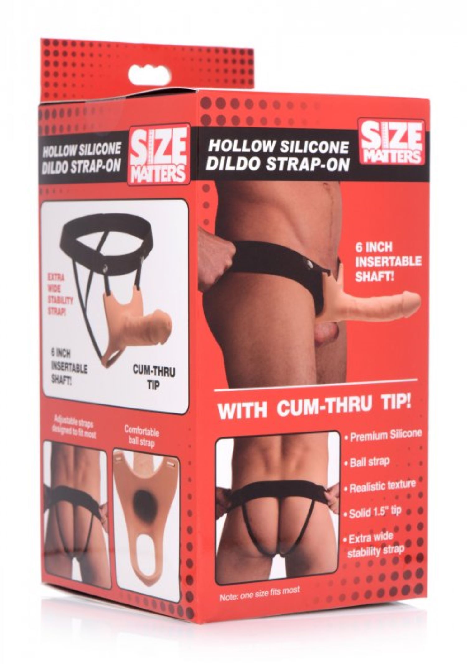 Hollow Strap-On Silicone Dildo With Harness