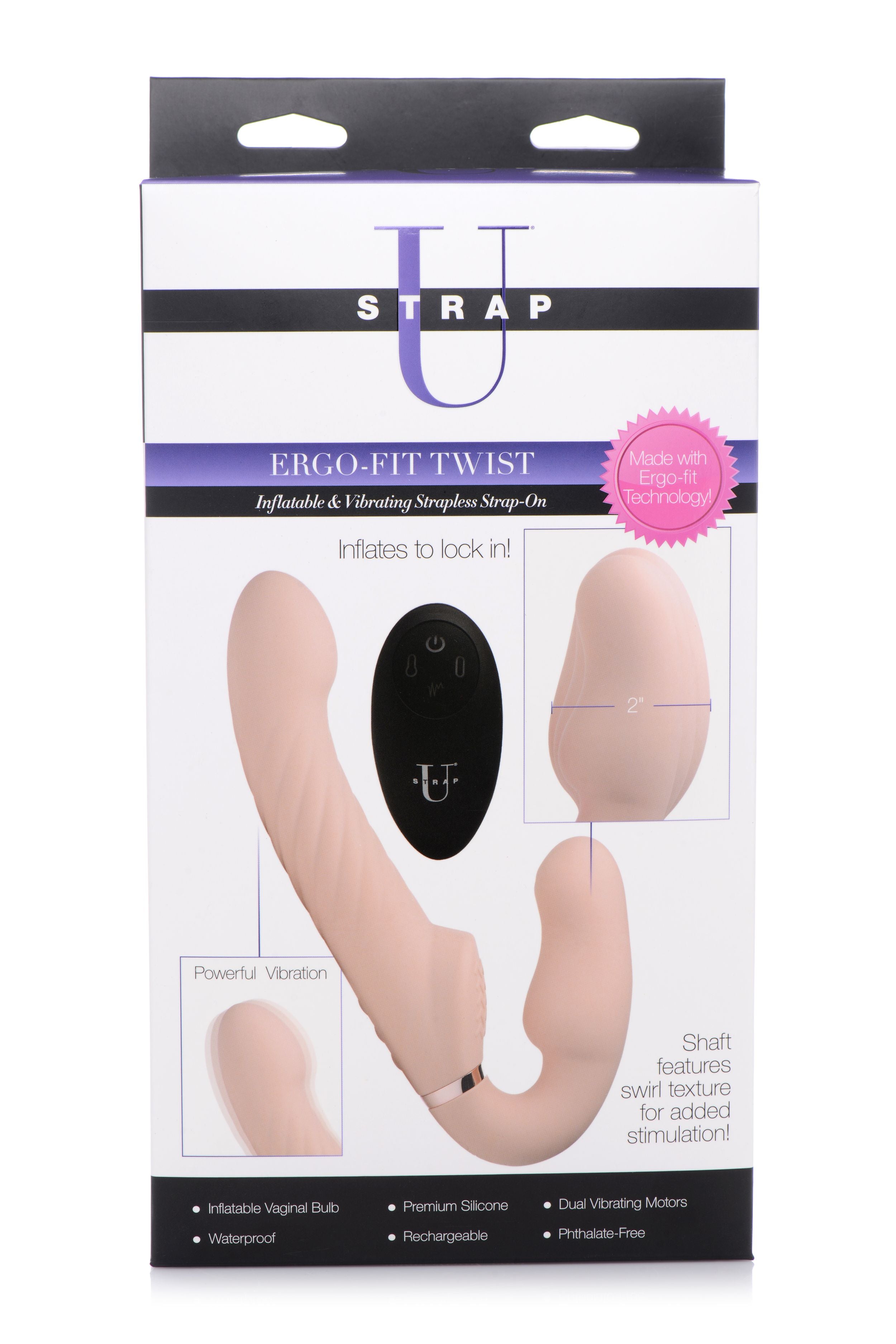 Swirl Vibrating Strapless Strap-On