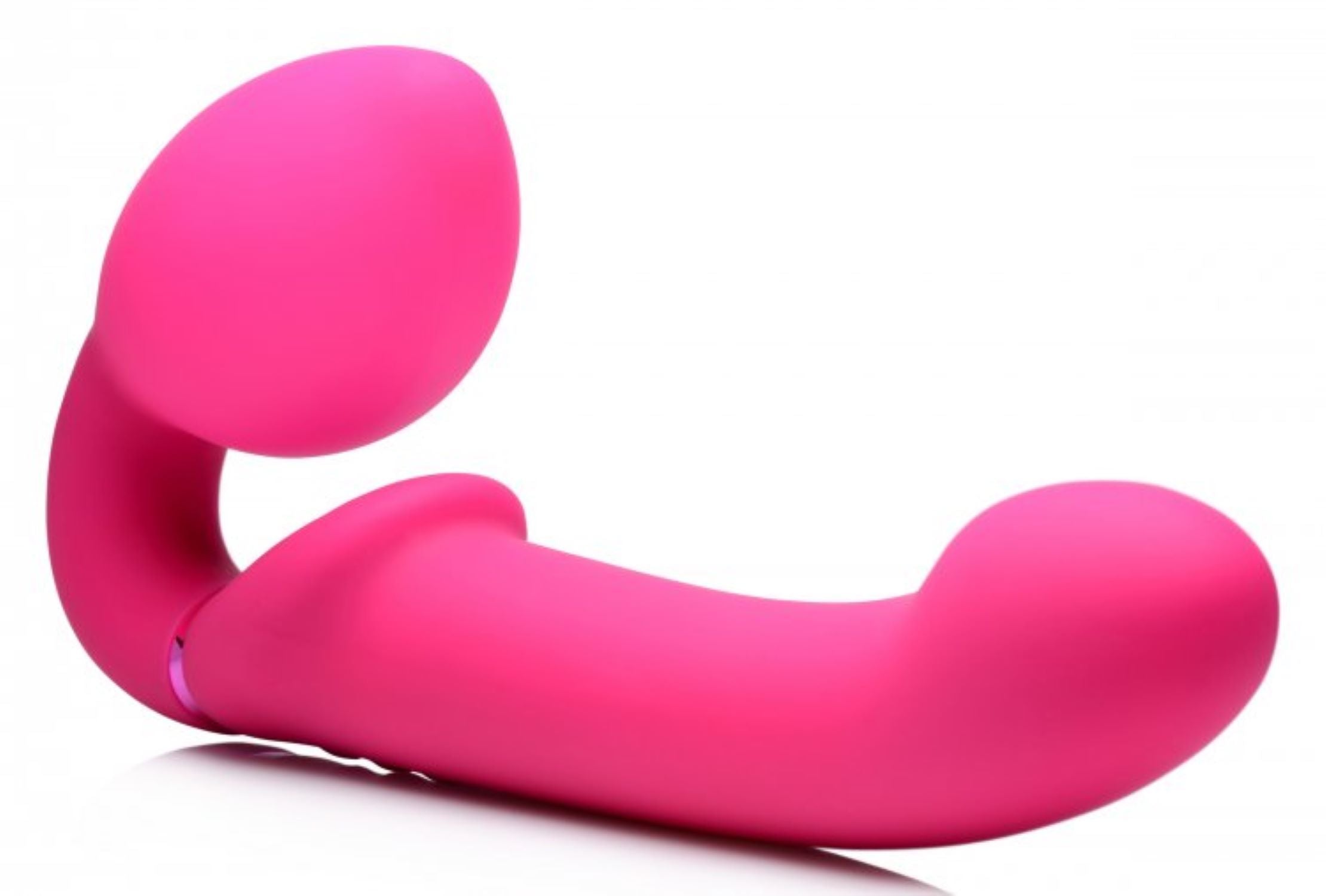 G-Pulse Vibrating Strapless Strap-On Vibrator With Remote Control - Pink