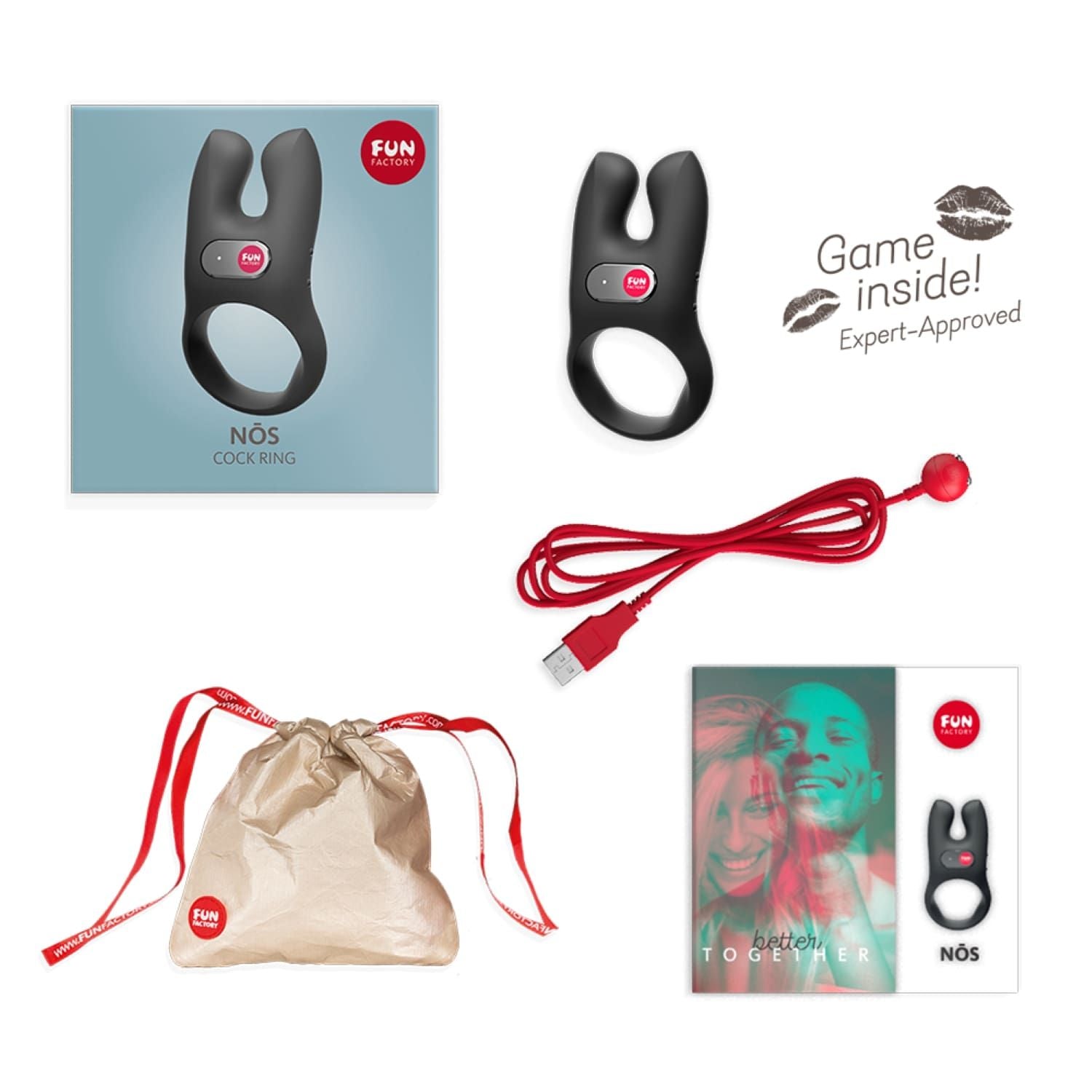 Fun Factory - NŌS Vibrating Cock Ring - Black