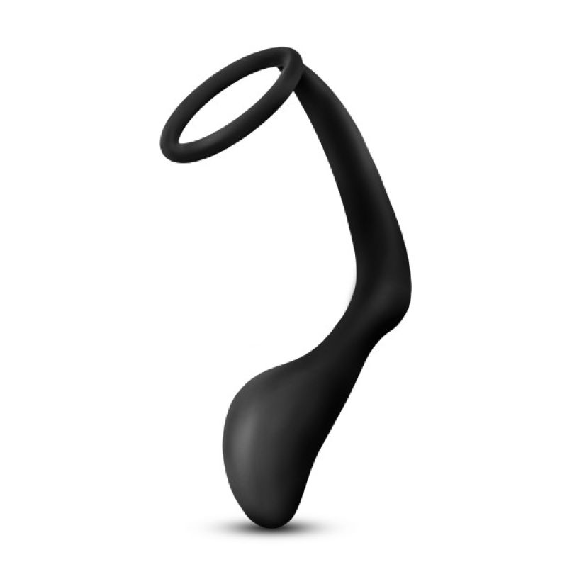 Anal Adventures Platinum - Cock Ring Anal Plug