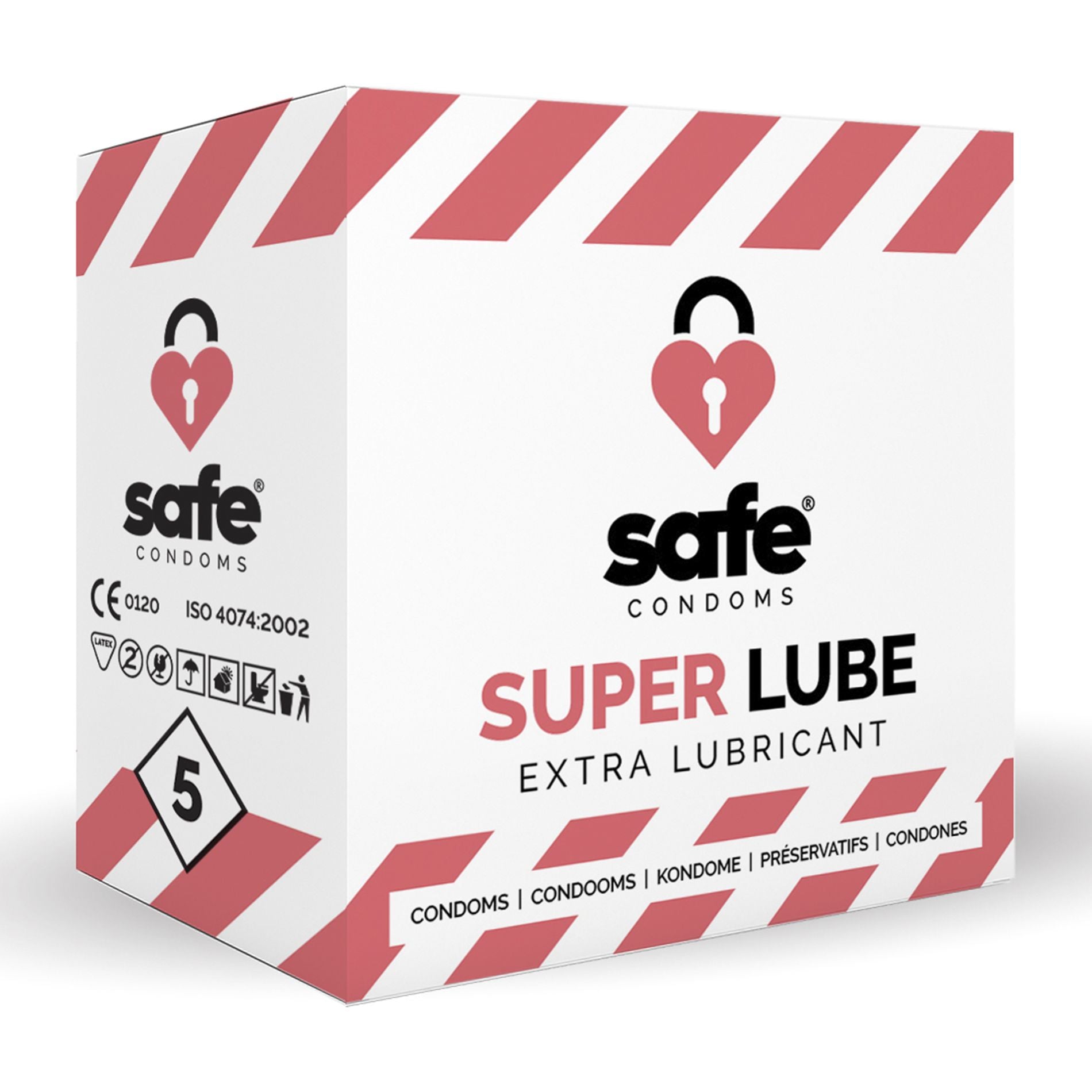 SAFE - Condoms With Extra Lubricant - Superlube - 5 pieces