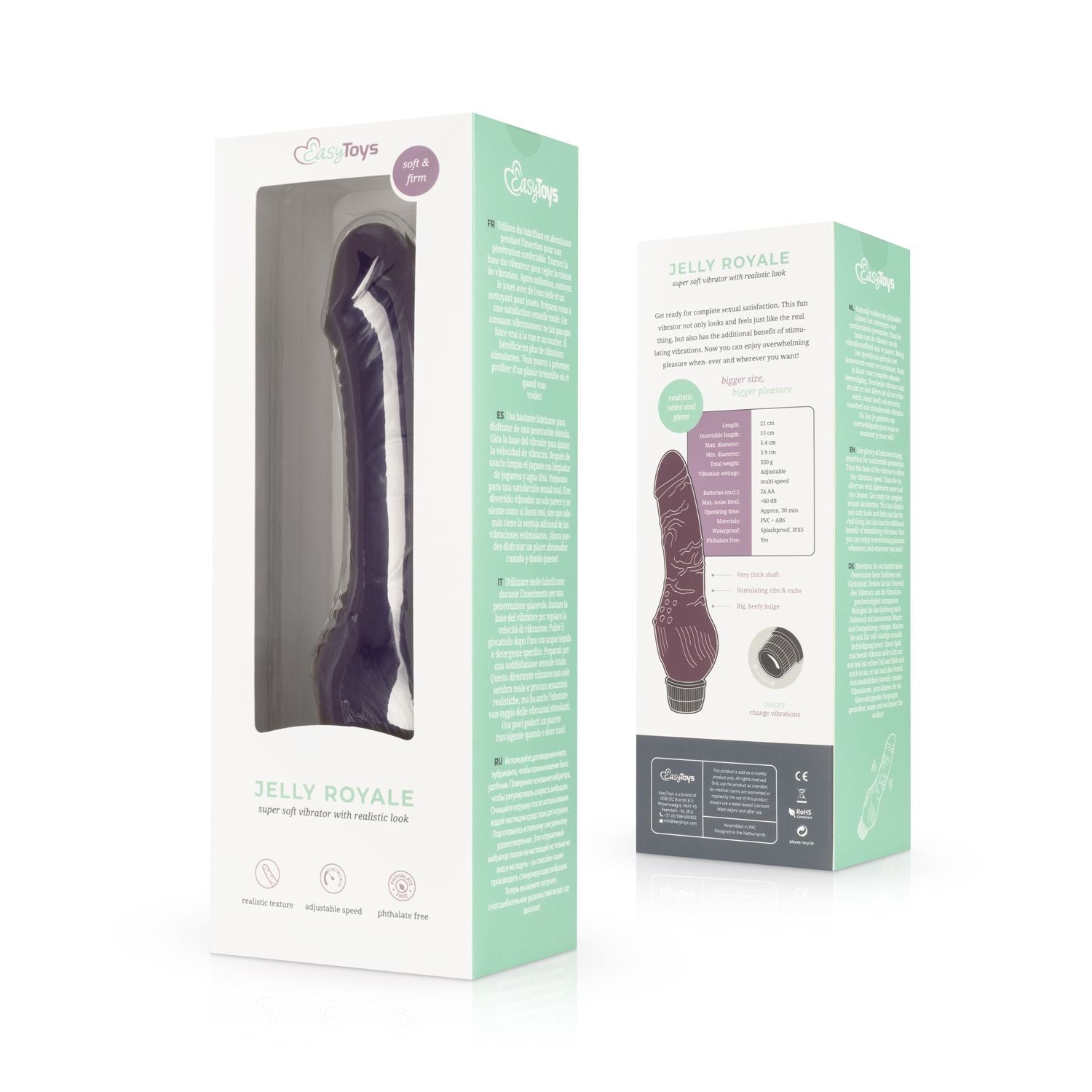 Jelly Royale - Realistic Vibrator - Purple