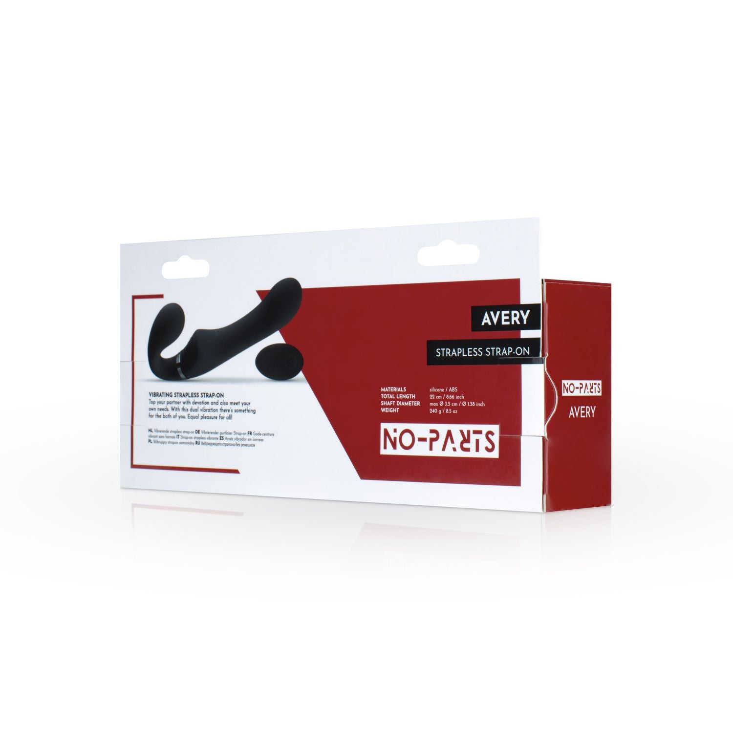 No-Parts - Avery Strapless Strap-On Vibrating Dildo - 22 cm