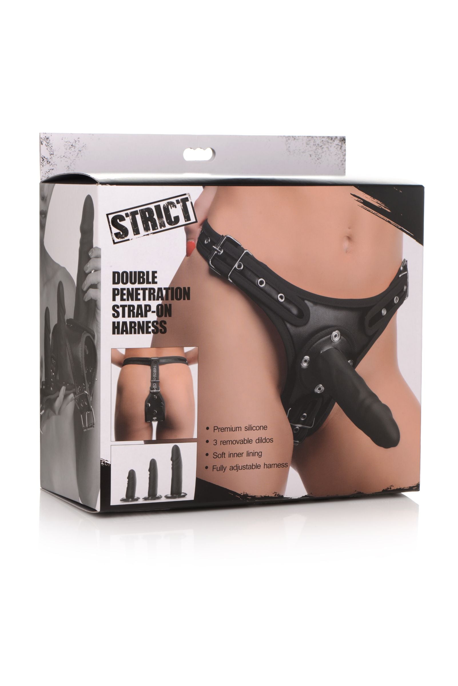 Double Penetration Strap On Harness - Black