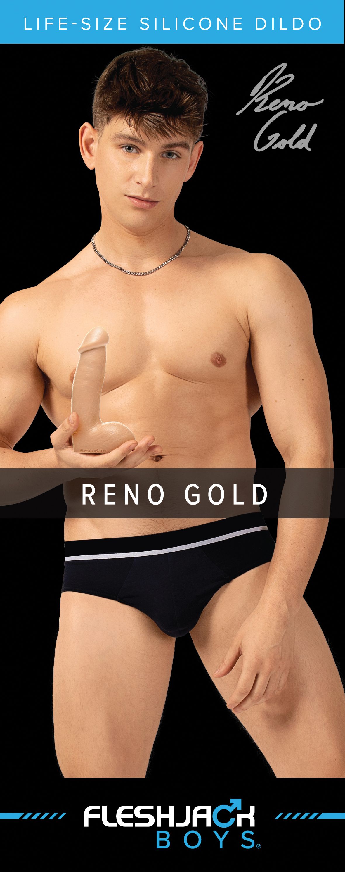 Fleshjack Boys - Reno Gold Dildo
