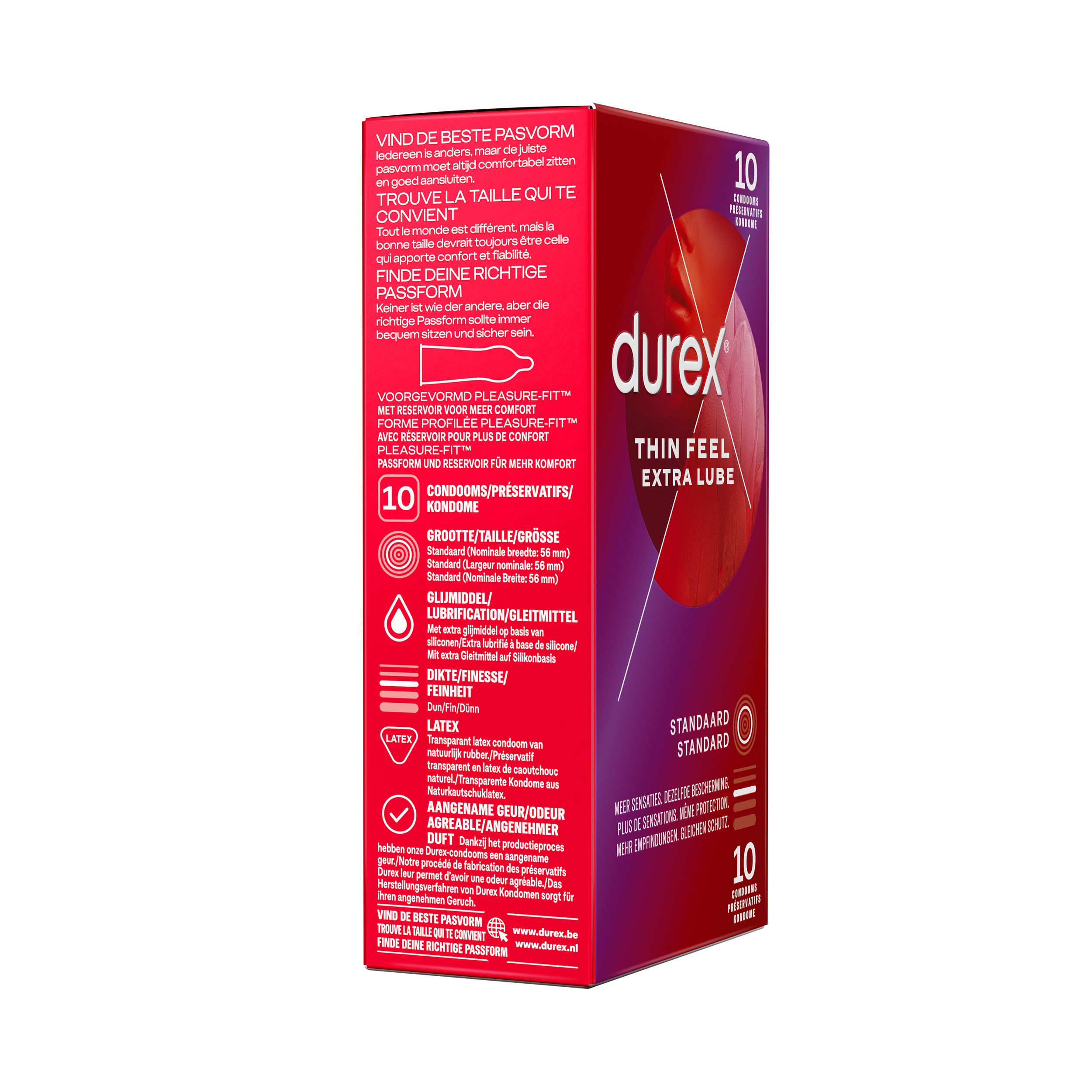 Durex Thin Feel Extra Lubricant - 10 pcs