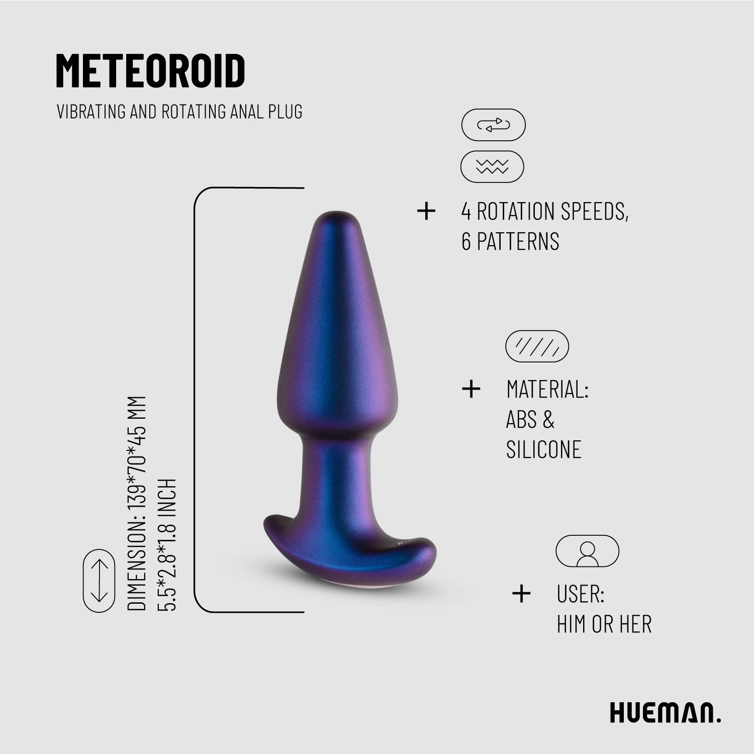 Hueman - Meteoroid Rimming Anal Plug