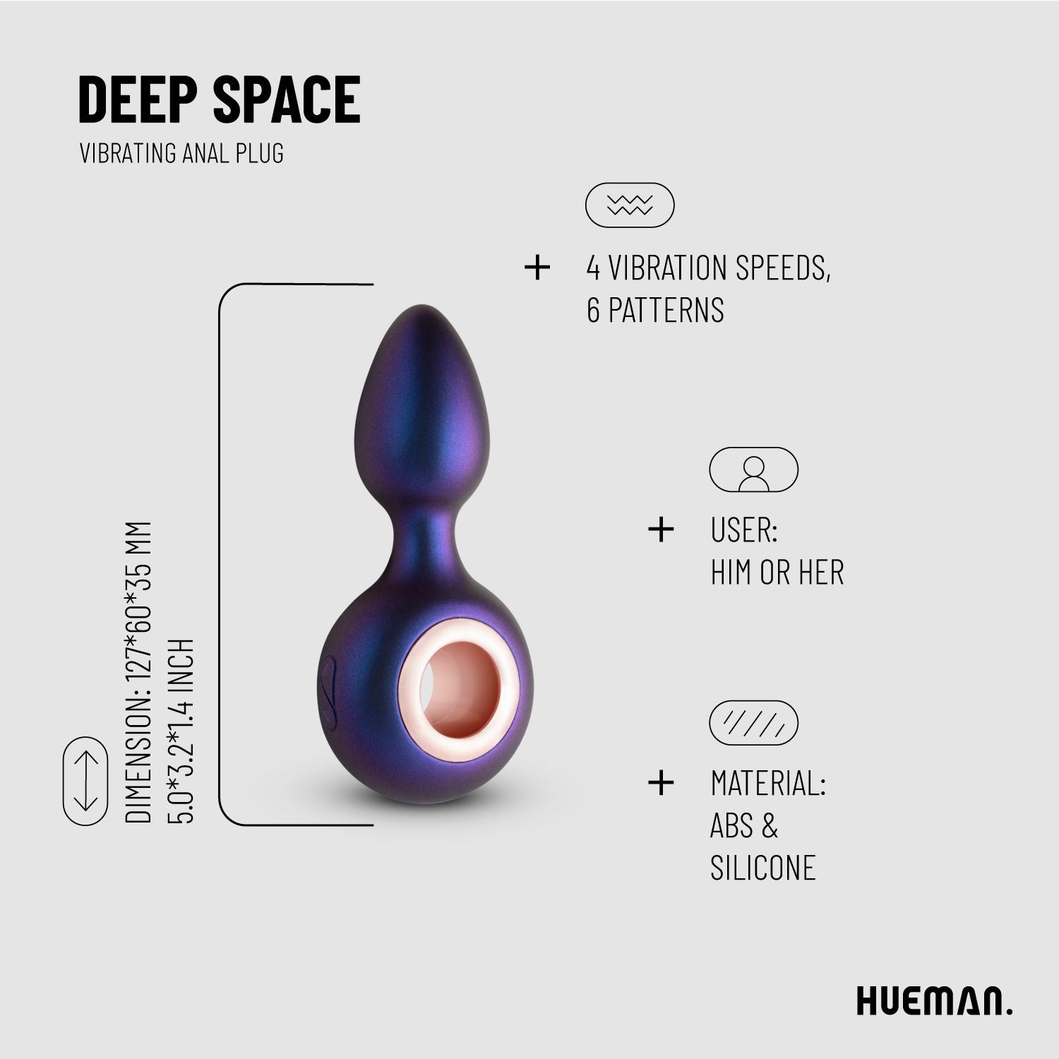 Hueman - Deep Space Vibrating Anal Plug