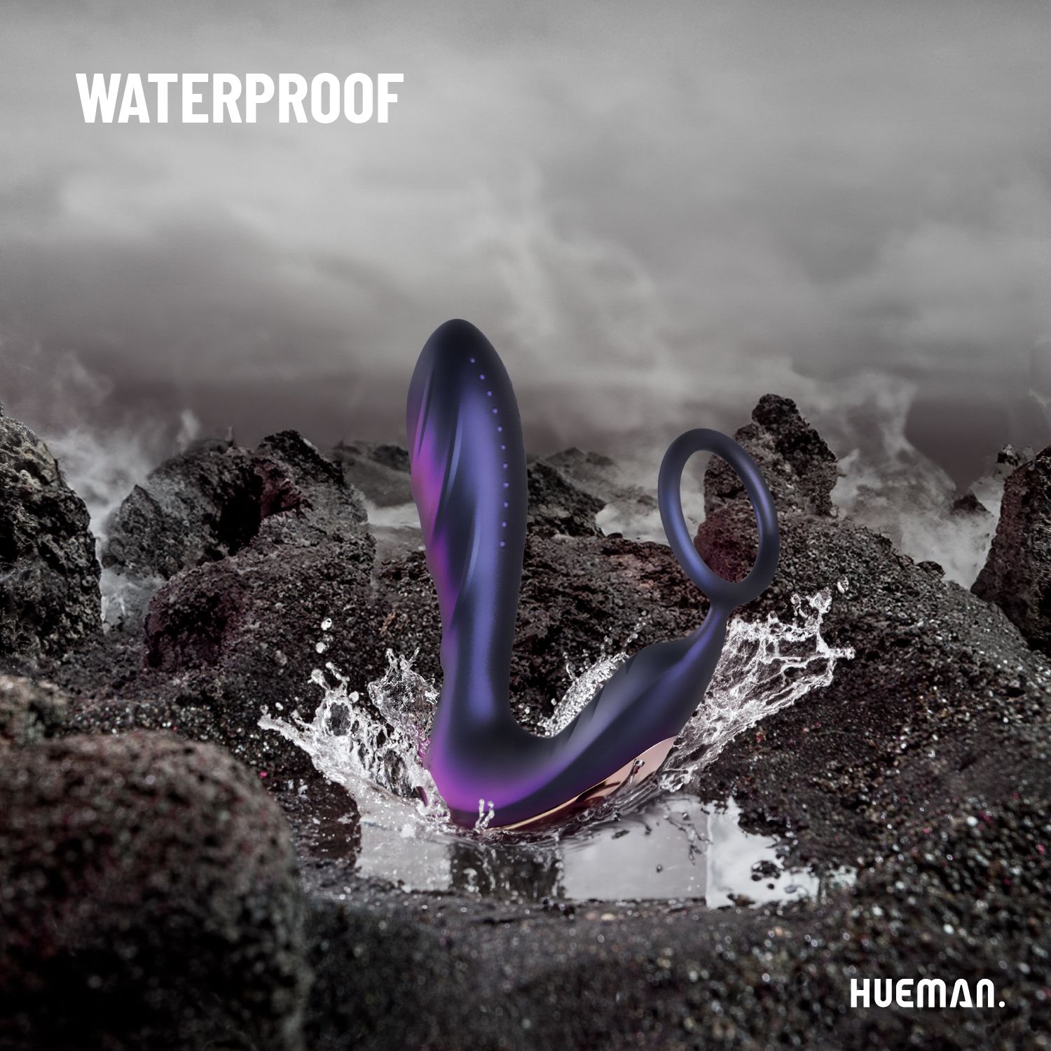 Hueman - Black Hole Anal Vibrator With Cockring