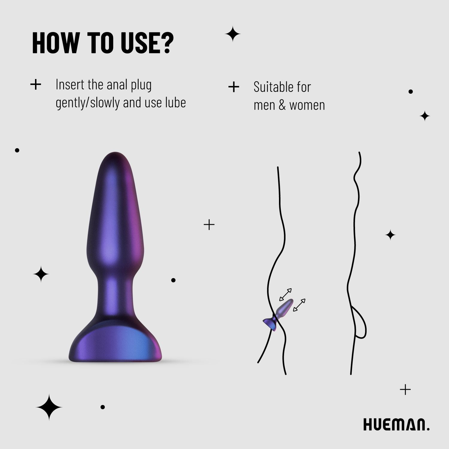 Hueman - Space Force Vibrating and Thrusting Butt Plug