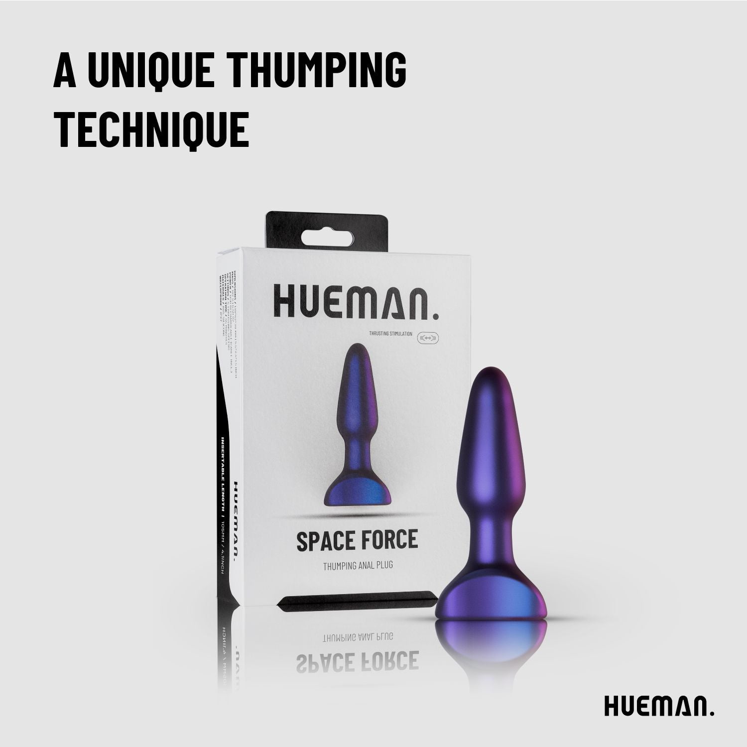 Hueman - Space Force Vibrating and Thrusting Butt Plug