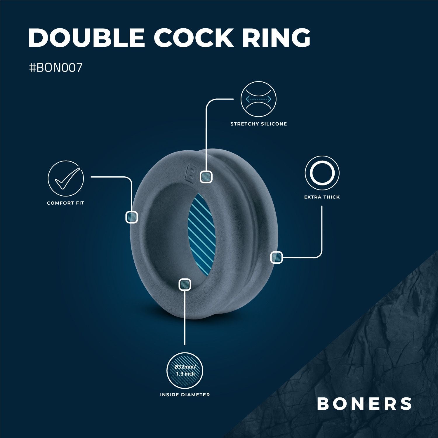Boners Double Design Cock Ring