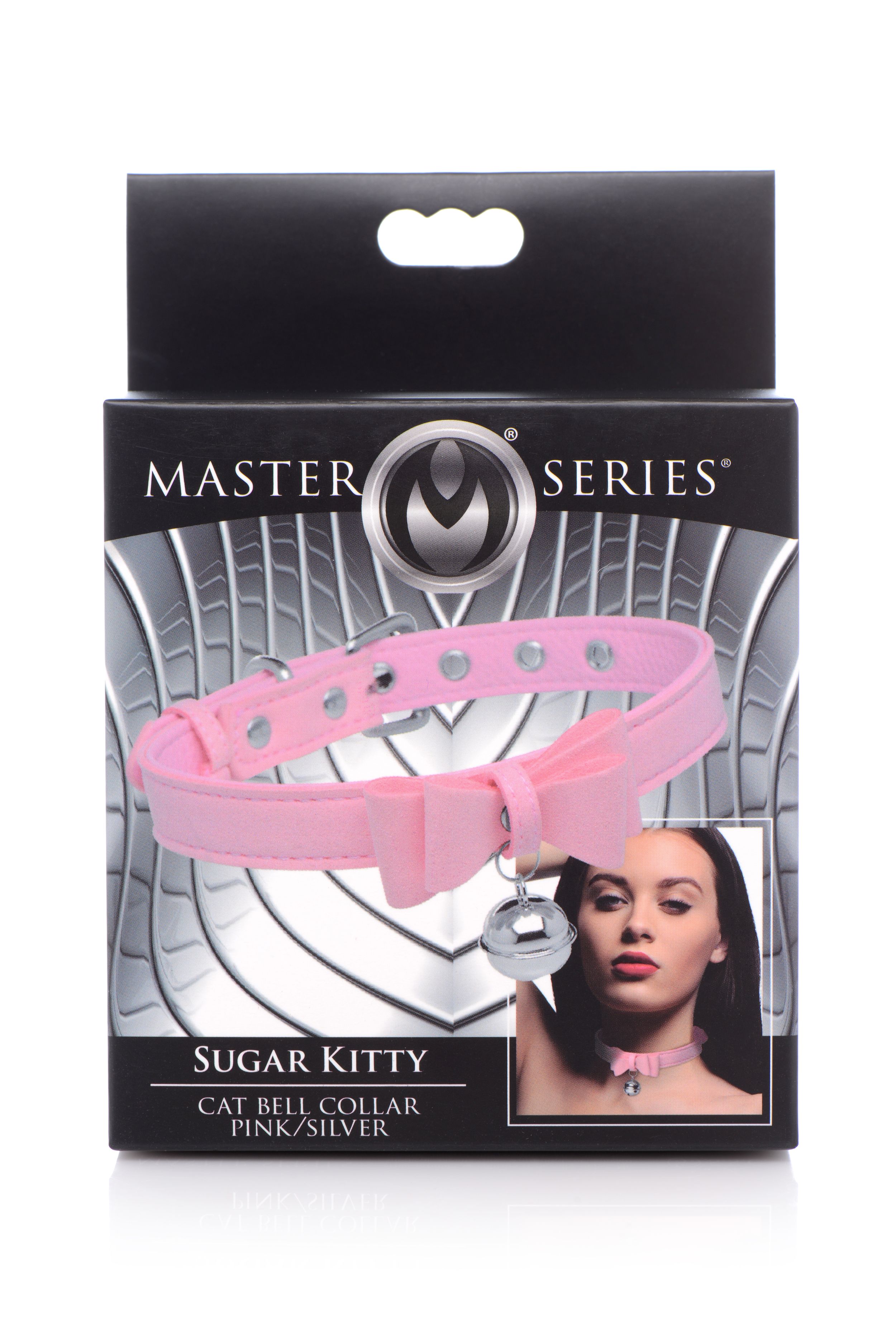 Golden Kitty Collar With Cat Bell - Pink