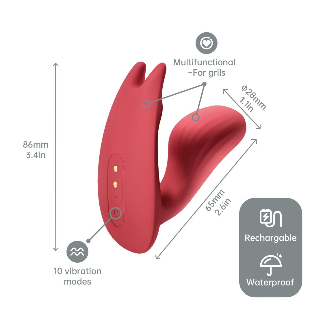 Magic Motion - Umi Smart Lay-on Vibrator Unisex - App Controlled