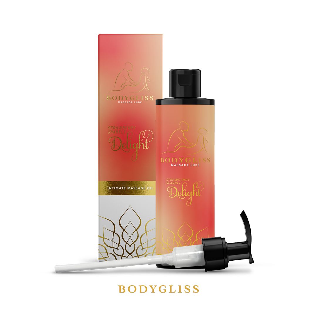 BodyGliss - Massage Oil And Lubricant in 1 Strawberry & Champagne - 150 ml