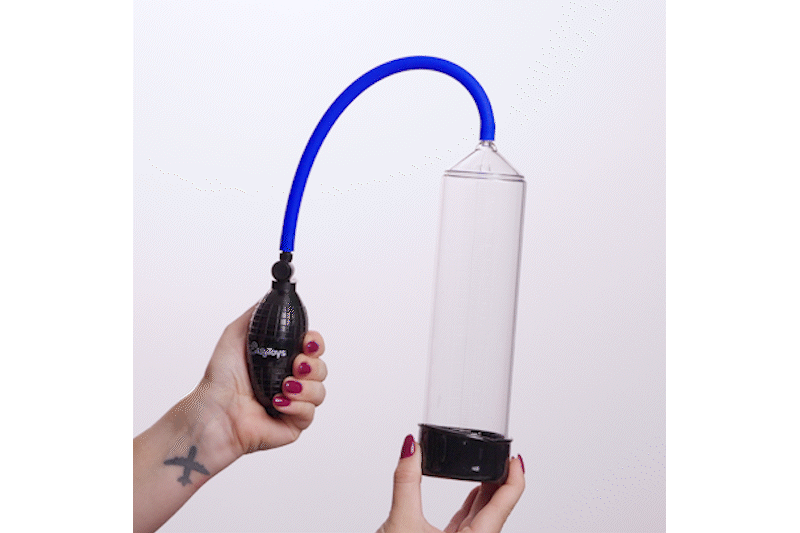 Penis Pump With Squeeze Ball - Black