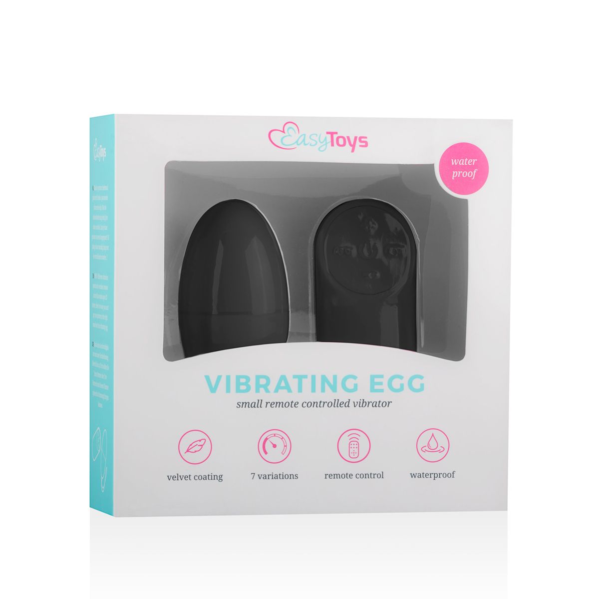 EasyToys - Remote Control Vibrating Egg - Black