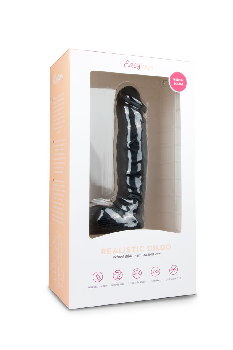 Realistic Dildo Black - 22,5 cm
