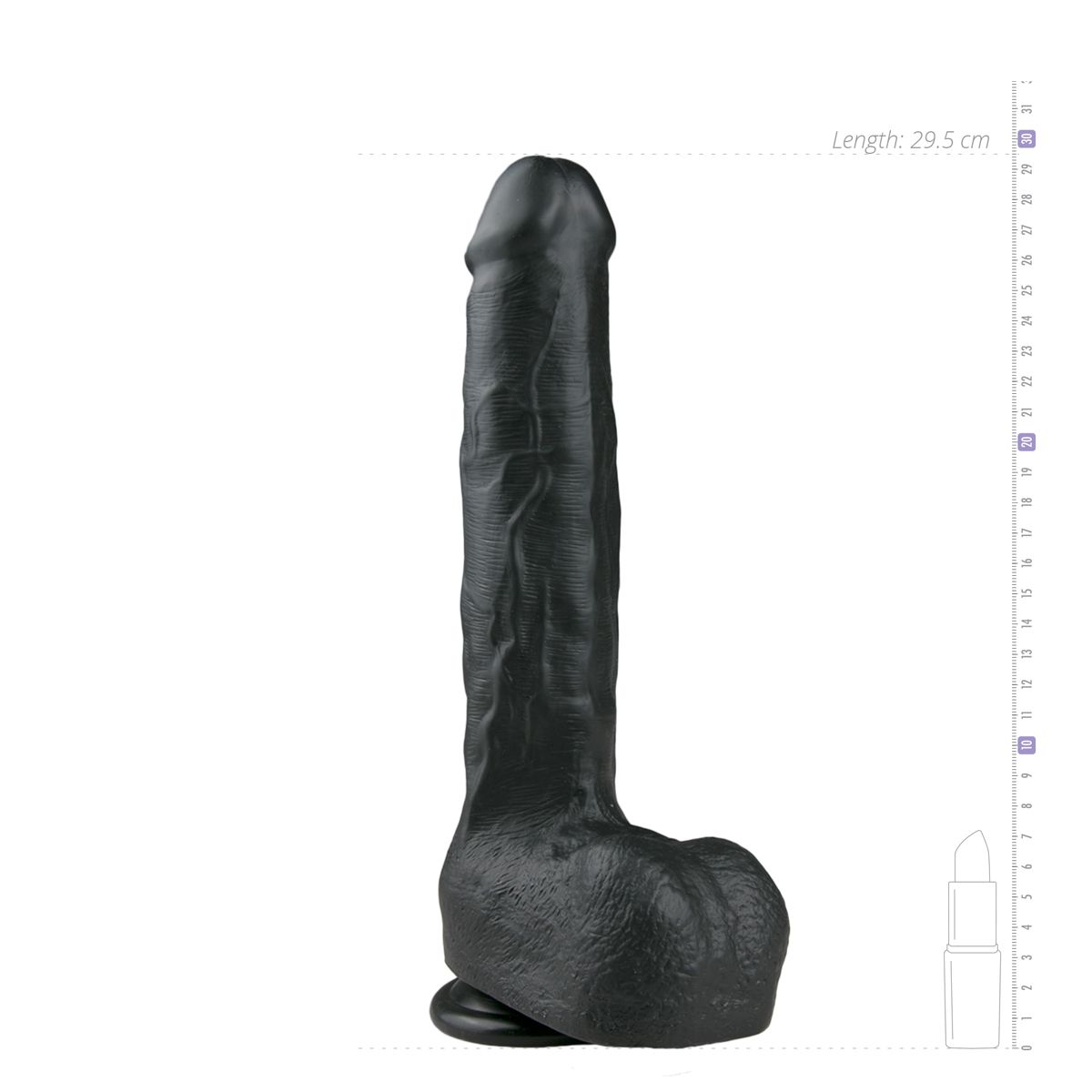Realistic Dildo Black - 29,5