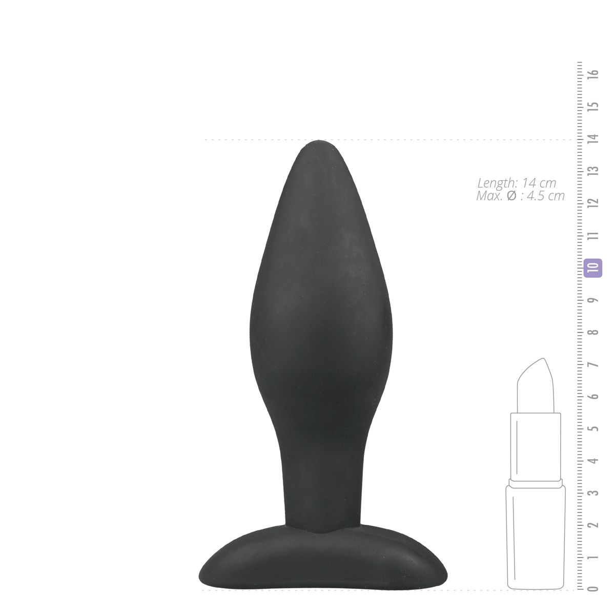 Large Black Silicone Buttplug