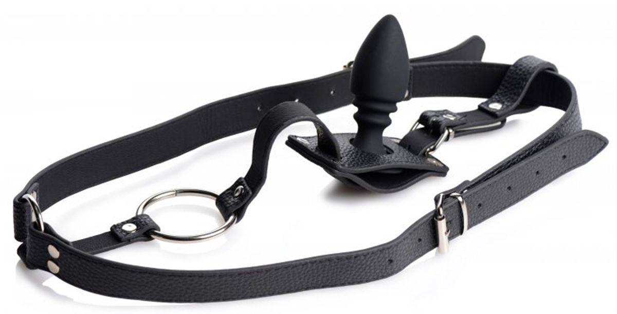 Harness With Cock Ring And Anal Plug