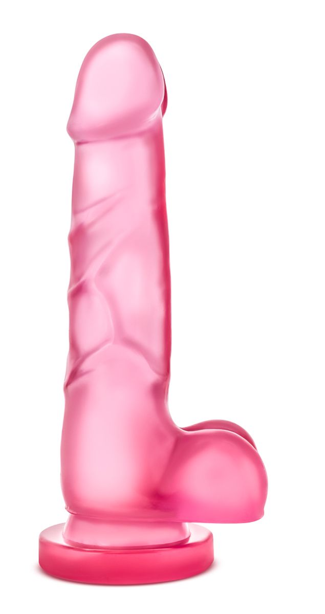 B Yours Sweet 'N Hard Dildo With Balls - Pink