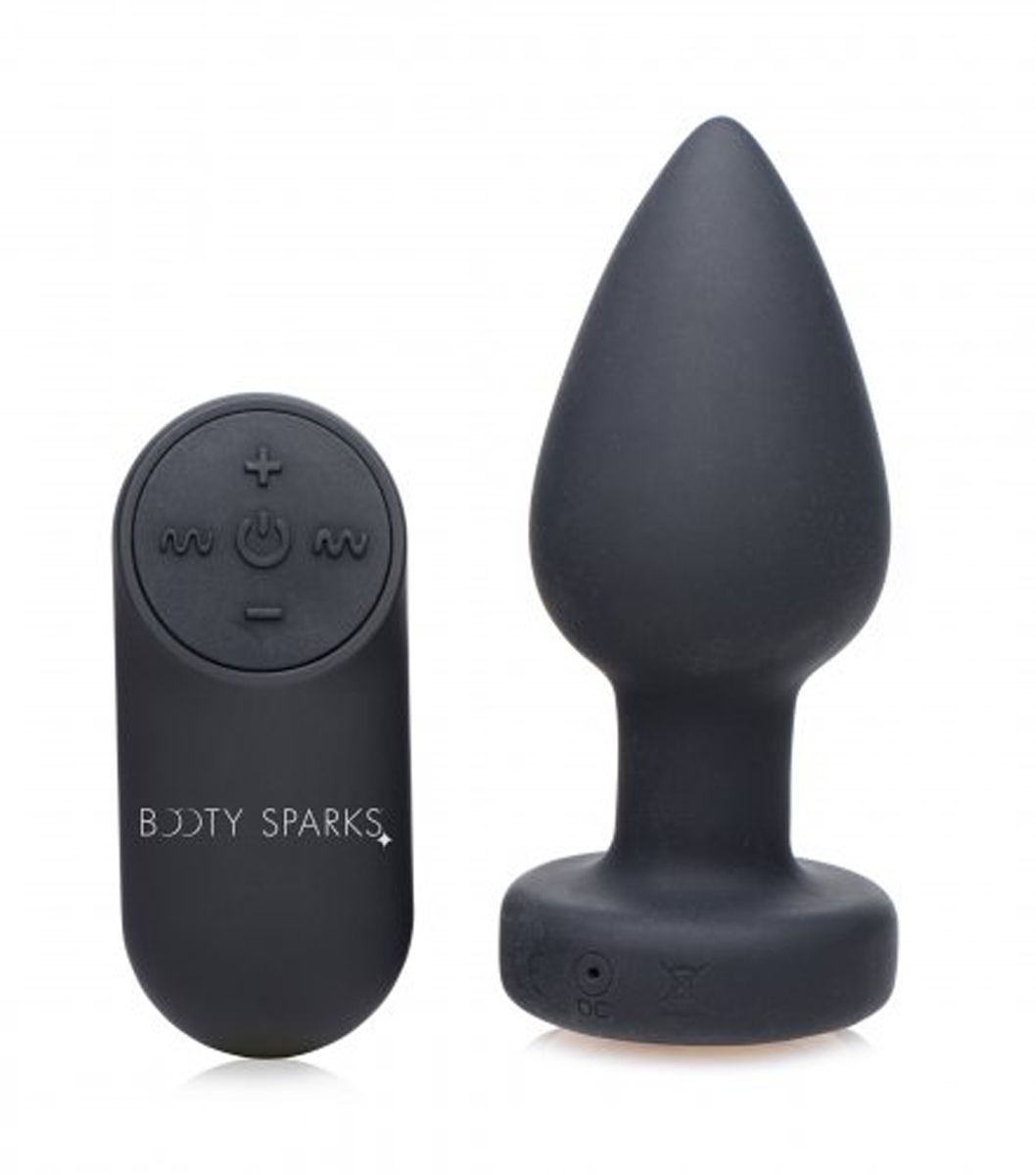 Vibrating LED Light Butt Plug - Medium