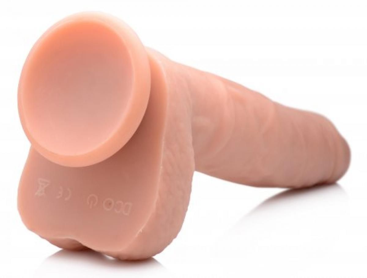 Vibrating & Thrusting XL Dildo with Suction Cup and Balls
