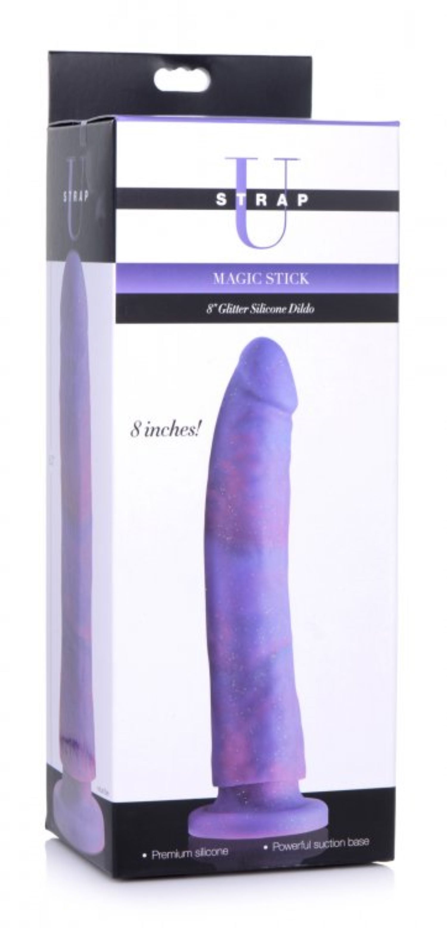Magic Stick Silicone Dildo With Glitter - 20 cm
