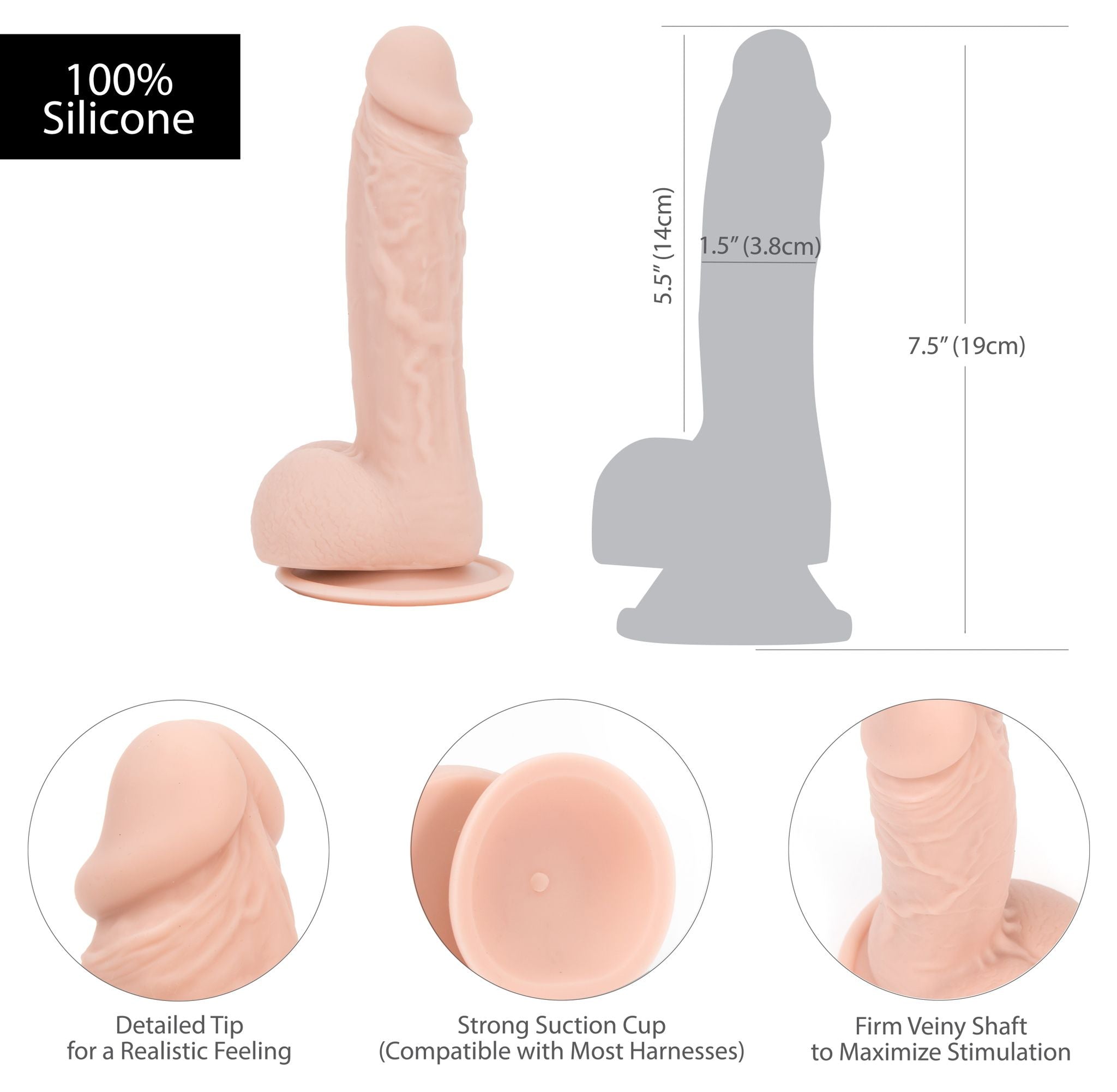 Addiction - Mark Dildo With Suction Cup - 19 cm