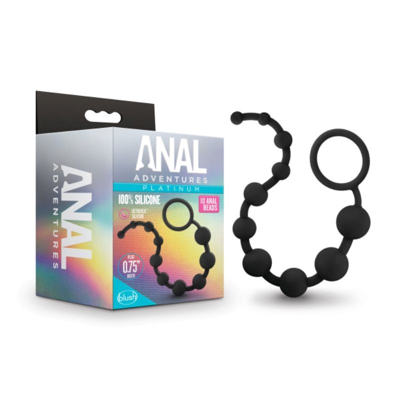 Anal Adventures Platinum - Silicone Anal Beads