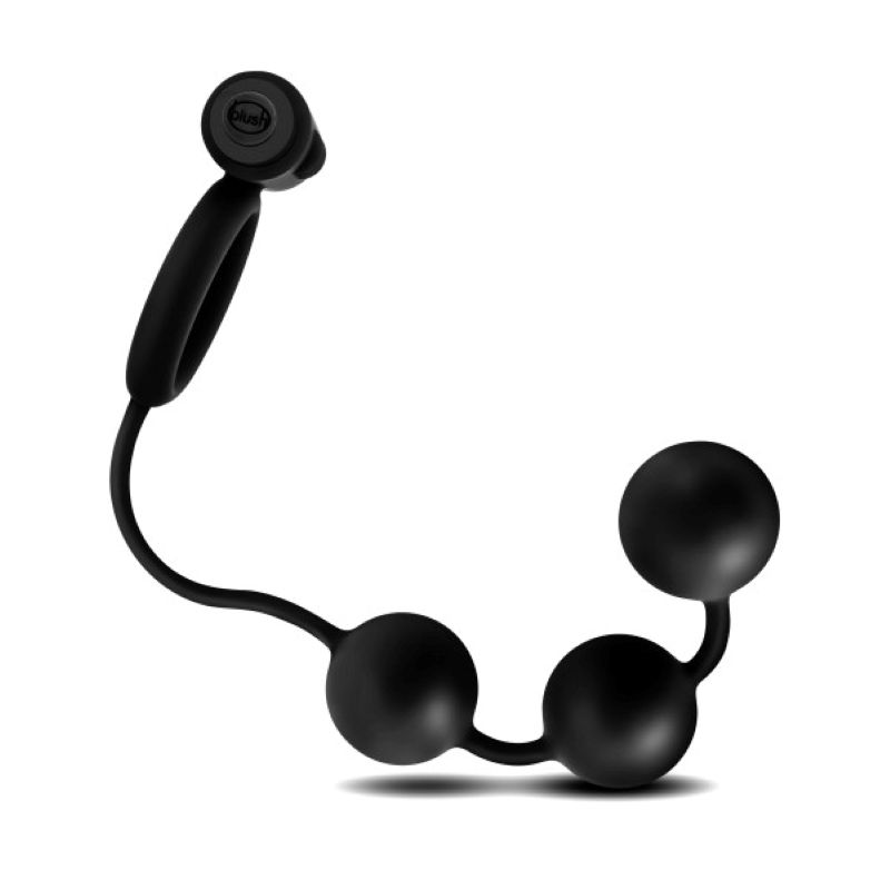 Anal Adventures Platinum - Anal Beads with Vibrating Cockring