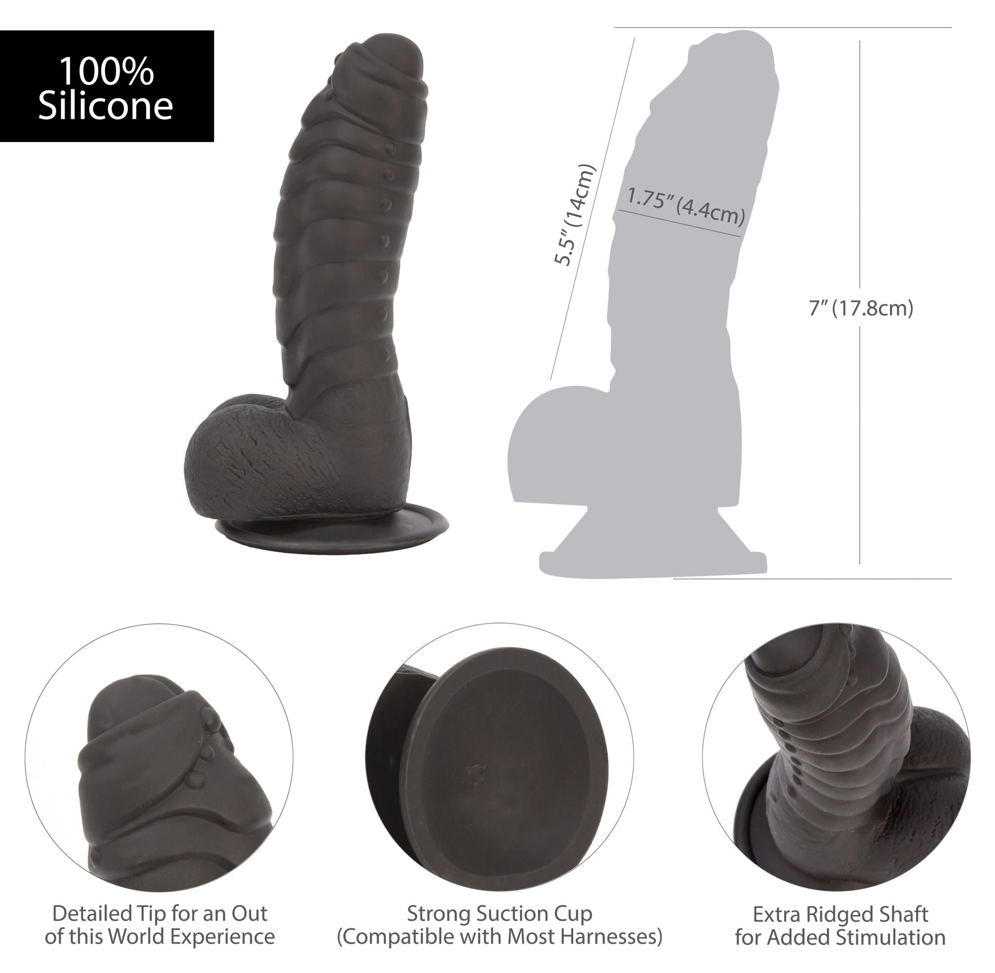 Addiction - Ben Dildo With Suction Cup - 17 cm