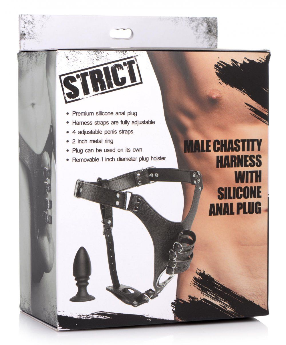 Penis Chastity Belt With Silicone Anal Plug