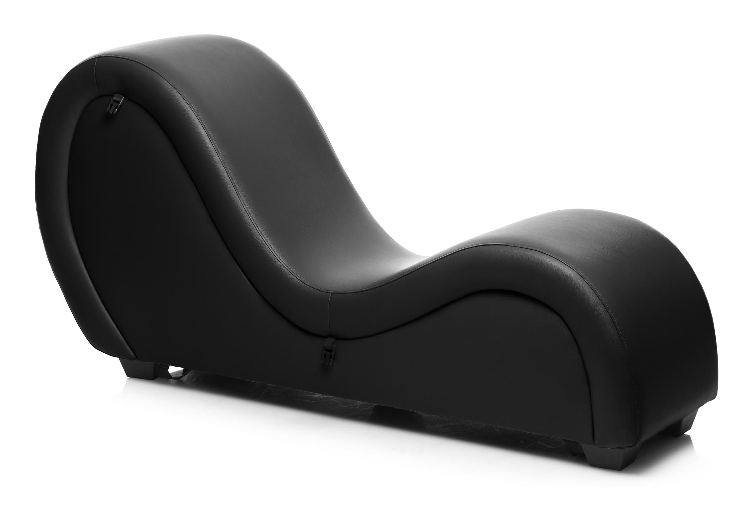Kinky Sex Sofa With Cuffs And 2 Position Pillows - Black