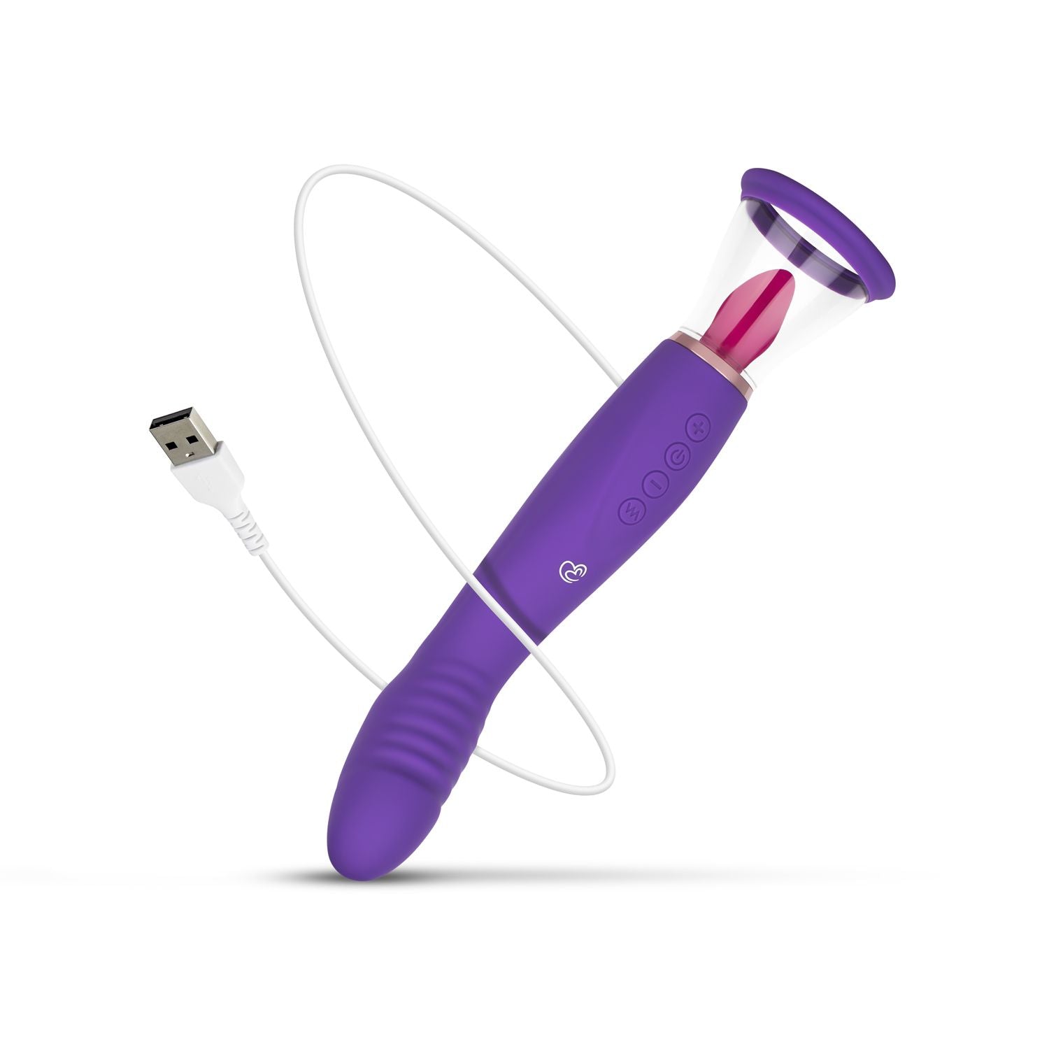 Pleasure Pump With G-Spot Vibrator - Purple