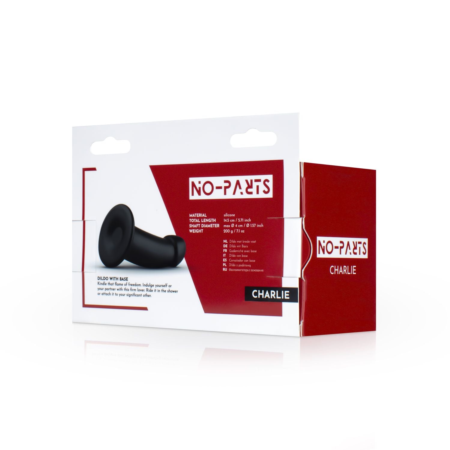 No-Parts - Charlie Dildo 14.5 cm - Black