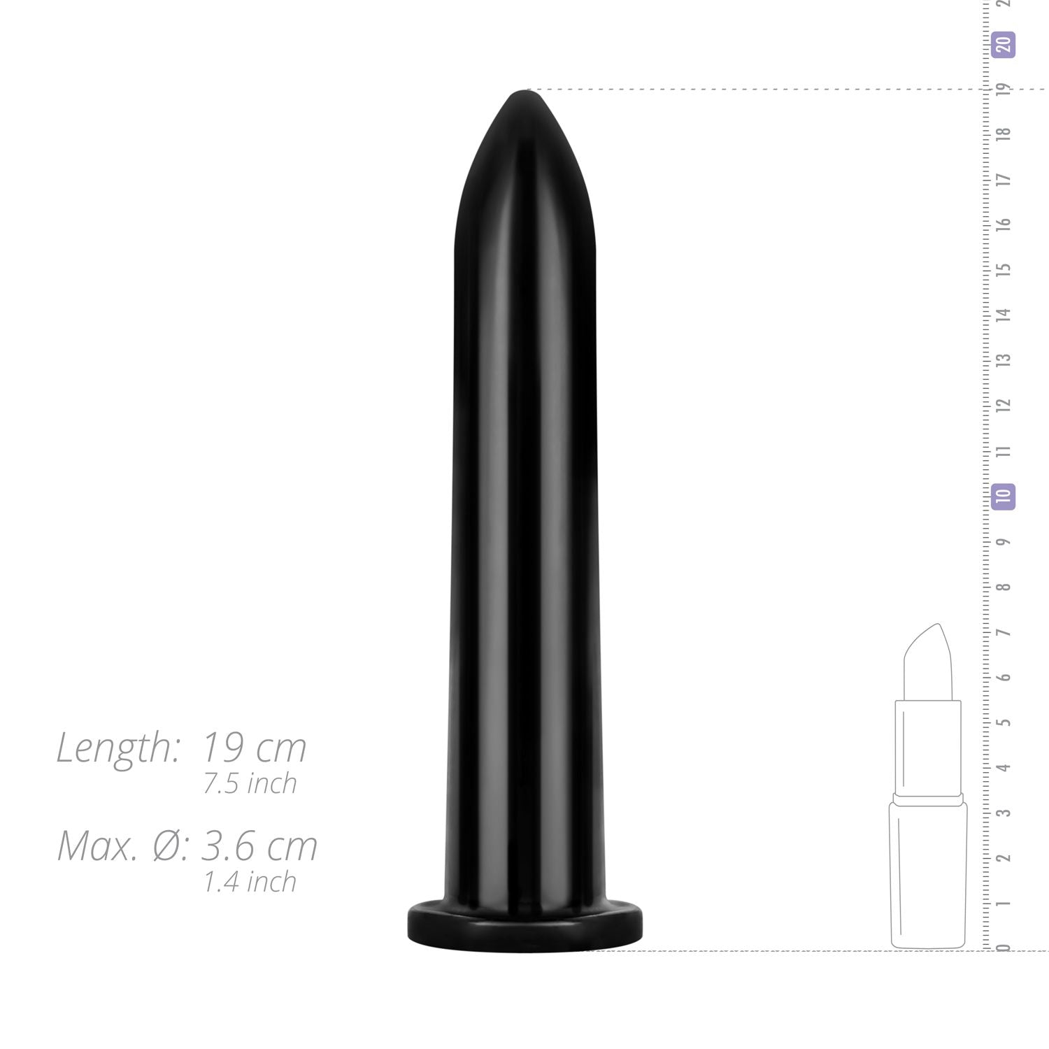 Dildo 20 cm - Black
