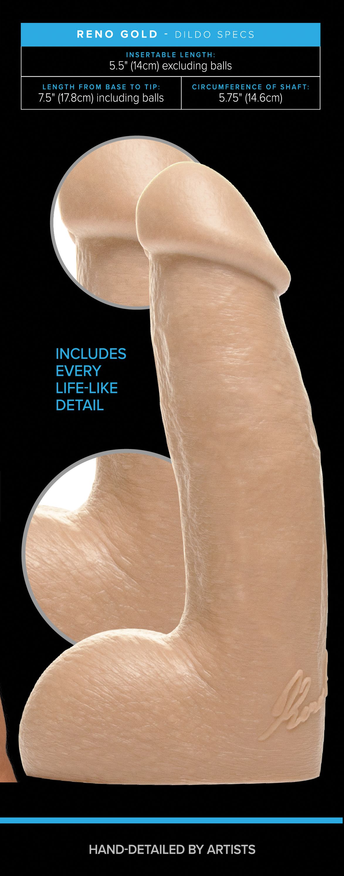 Fleshjack Boys - Reno Gold Dildo