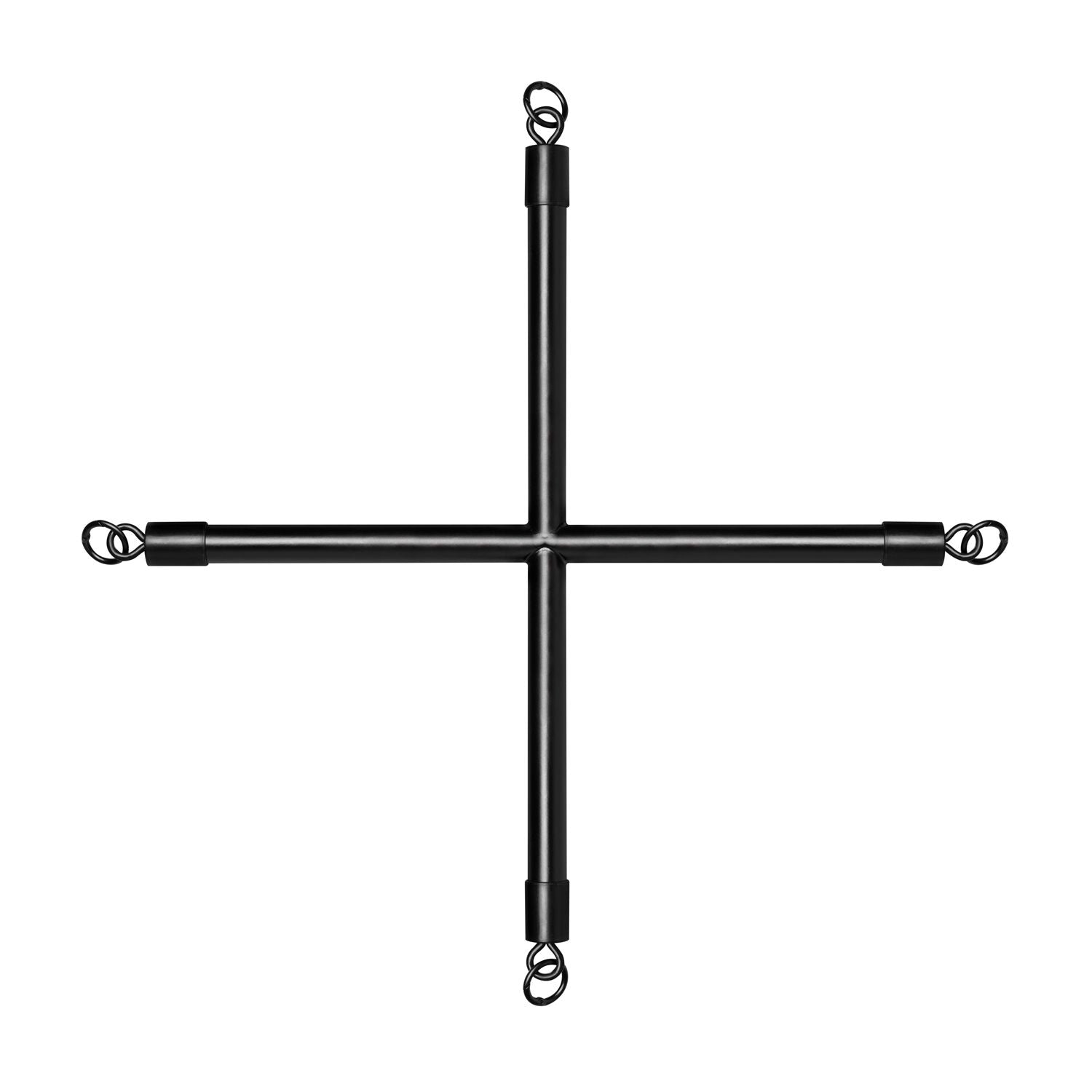 Hog Tie Cross Bar With Cuffs - Black