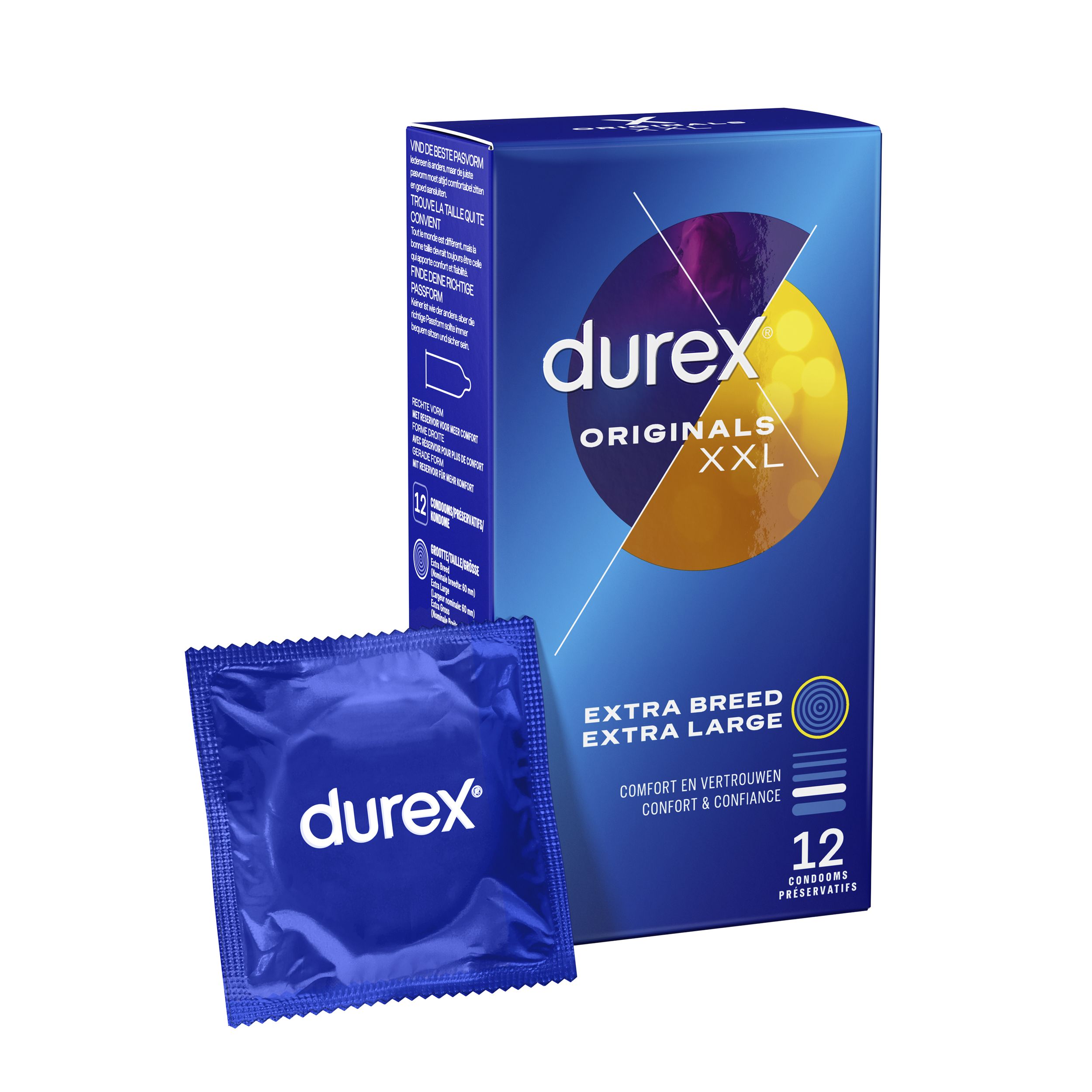 Durex Originals XXL Condoms - 12 pcs
