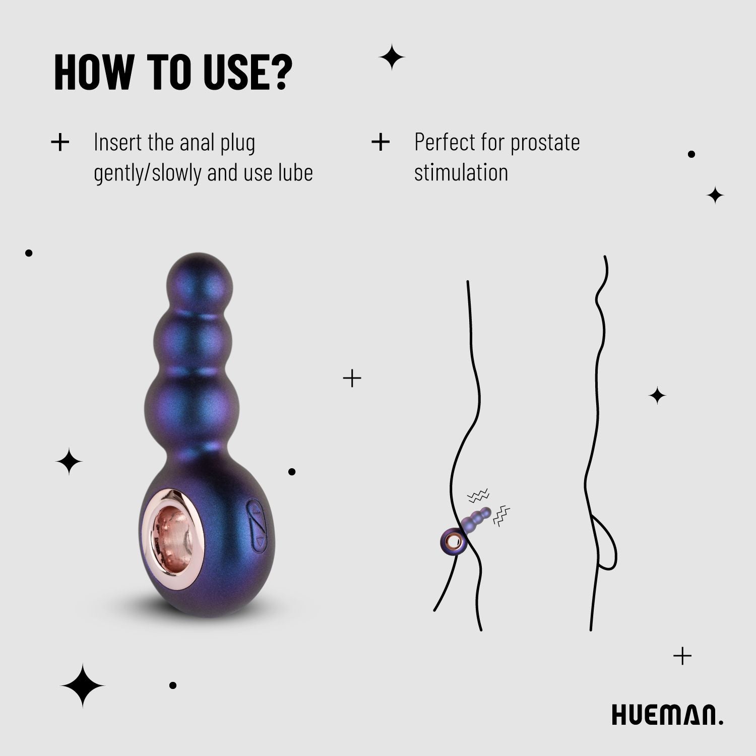 Hueman - Outer Space Vibrating Anal Plug